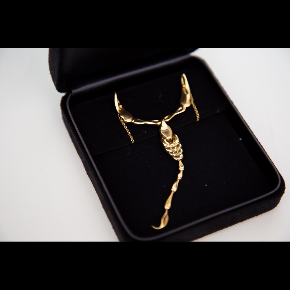 Authentic Tiffany’s 18k gold Scorpion necklace